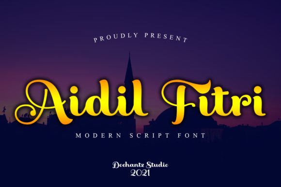 Aidil Fitri Font for Elegant Branding