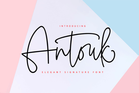 Antuok Signature: A Stylish Script Font for Editorial Design