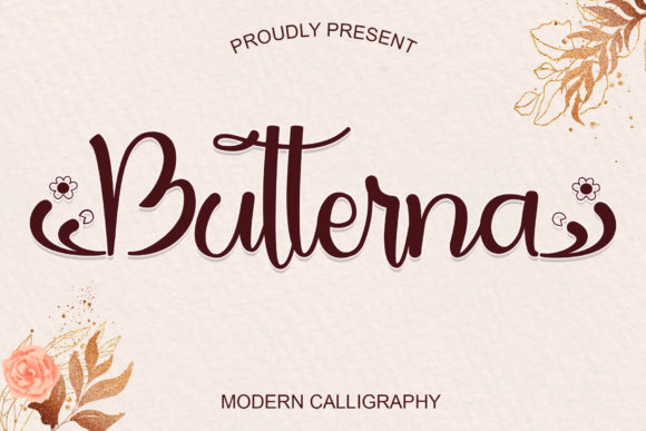 Butterna Font for Creative Web Design and Handmade Projects