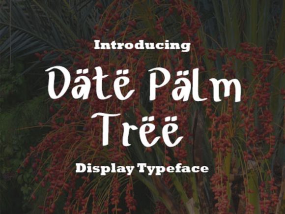 Date Palm Tree Font for Business Branding