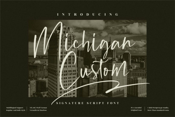 Michigan Custom Font for a Polished Brand Look