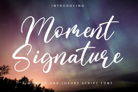 Moment Signature: A Refined Script Font for Polished Branding