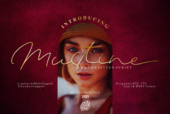 Mustine Script Font for Handmade and Design Projects