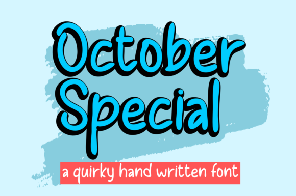 October Special: A Whimsical Script Font for Editorial Design