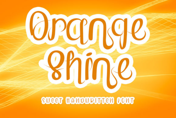 Orange Shine: A Script Font for Sophisticated Branding