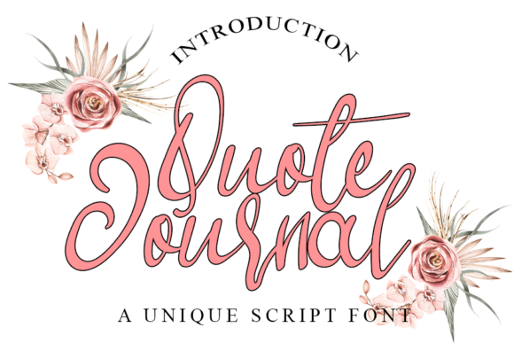 Quote Journal Font for Stylish Campaign Design