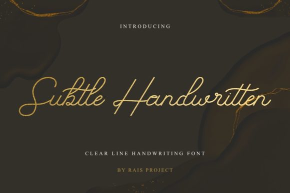 Subtle: A Refined Script Font for Business Branding