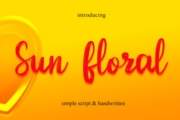 Sun Floral Script Font for Beautiful Handmade Creations